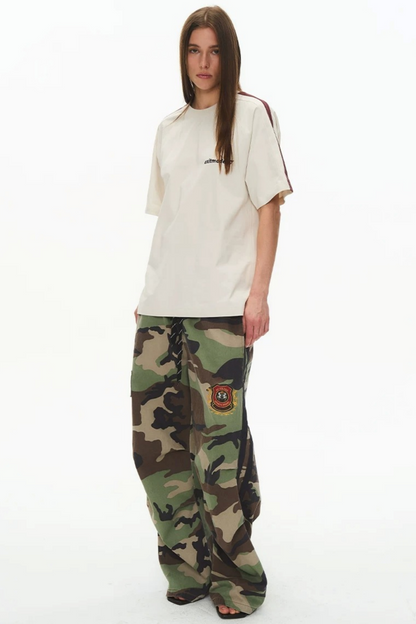 Retro Double-Waist Camouflage Pants