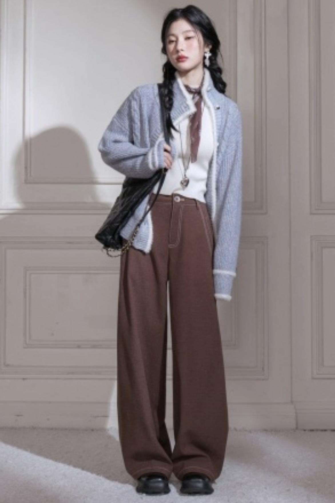 Blue Island Floral Wool Suit Set-up