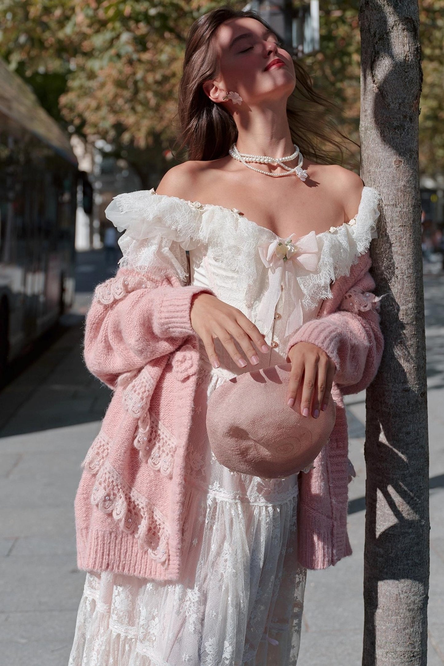 Morning Dew Lace Skirt Set-Up