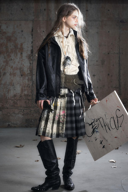 Wander Pleated Distressed Chiffon Shirt