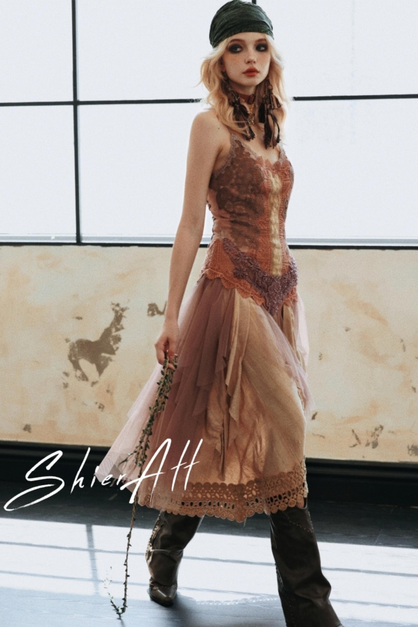 Vintage Elf Embroidered Dress