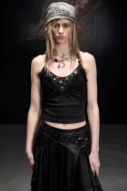 Nomadic Fringe Beaded Top