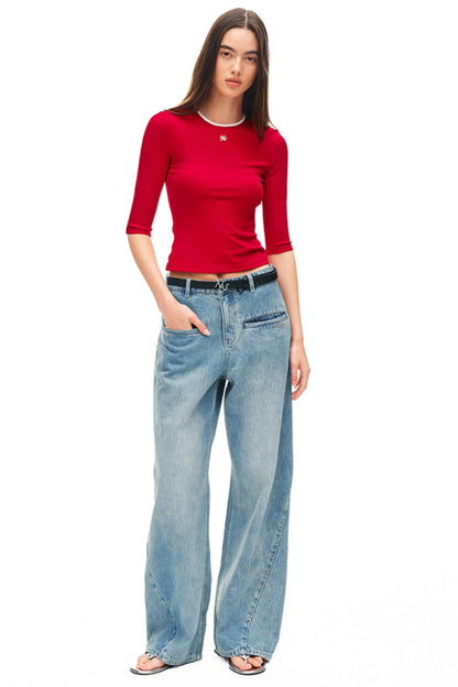 Classic Slim Fit Ribbed Top