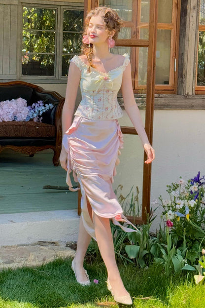 Slimming Floral Lace Top