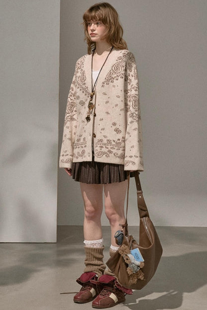 Premium V-Neck Knit Cardigan