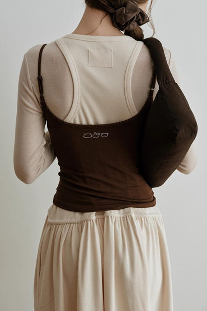 Velvet Slim Fit Bottom Camisole