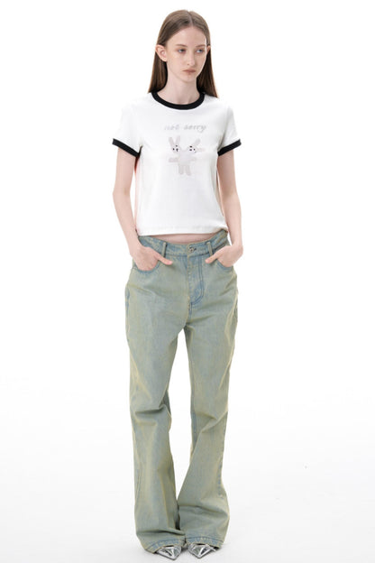 Bunny Rhinestone Tee