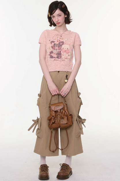 Forest Wanderer Khaki Cropped Pants
