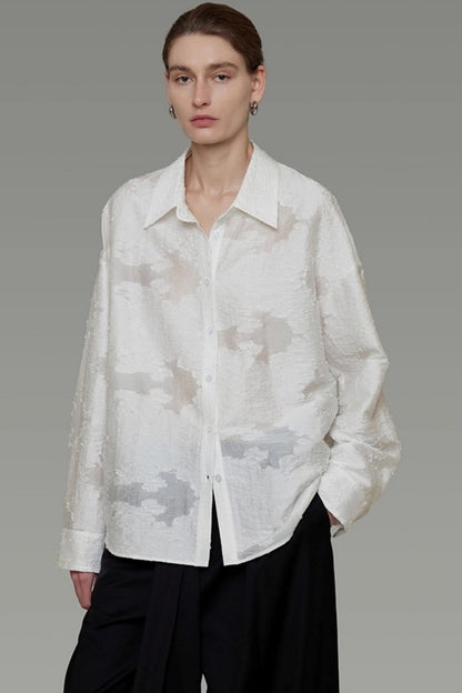 Autumn Jacquard Drape Top