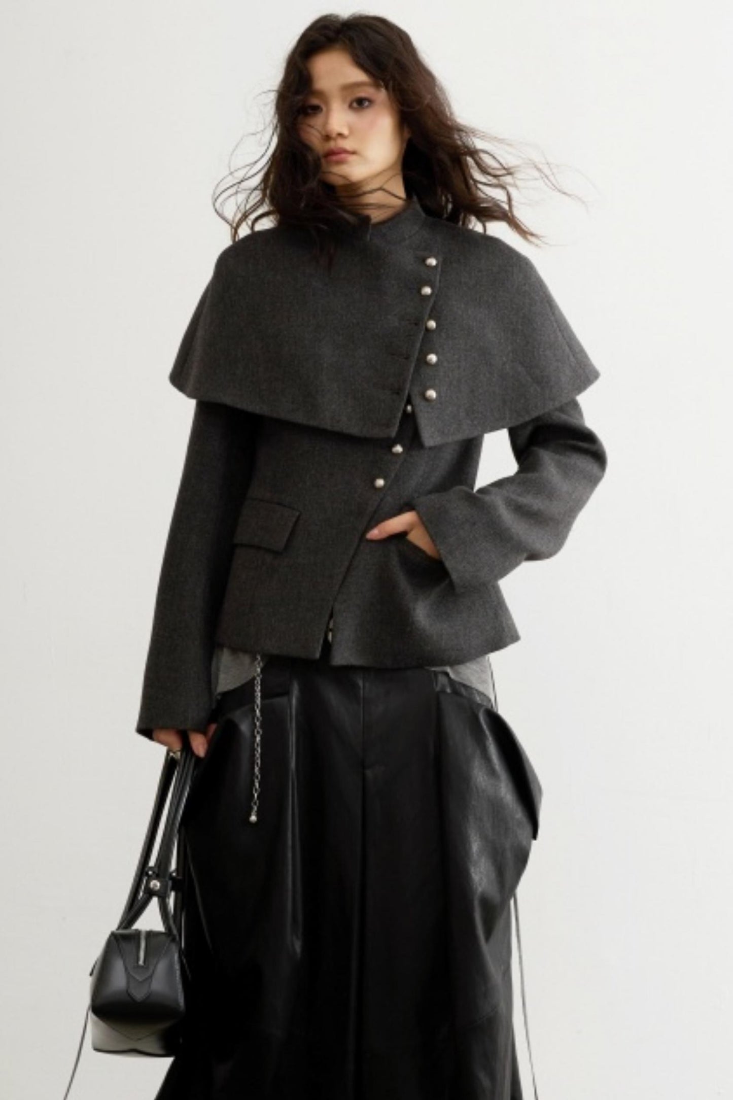 Retro Woolen Cape Coat
