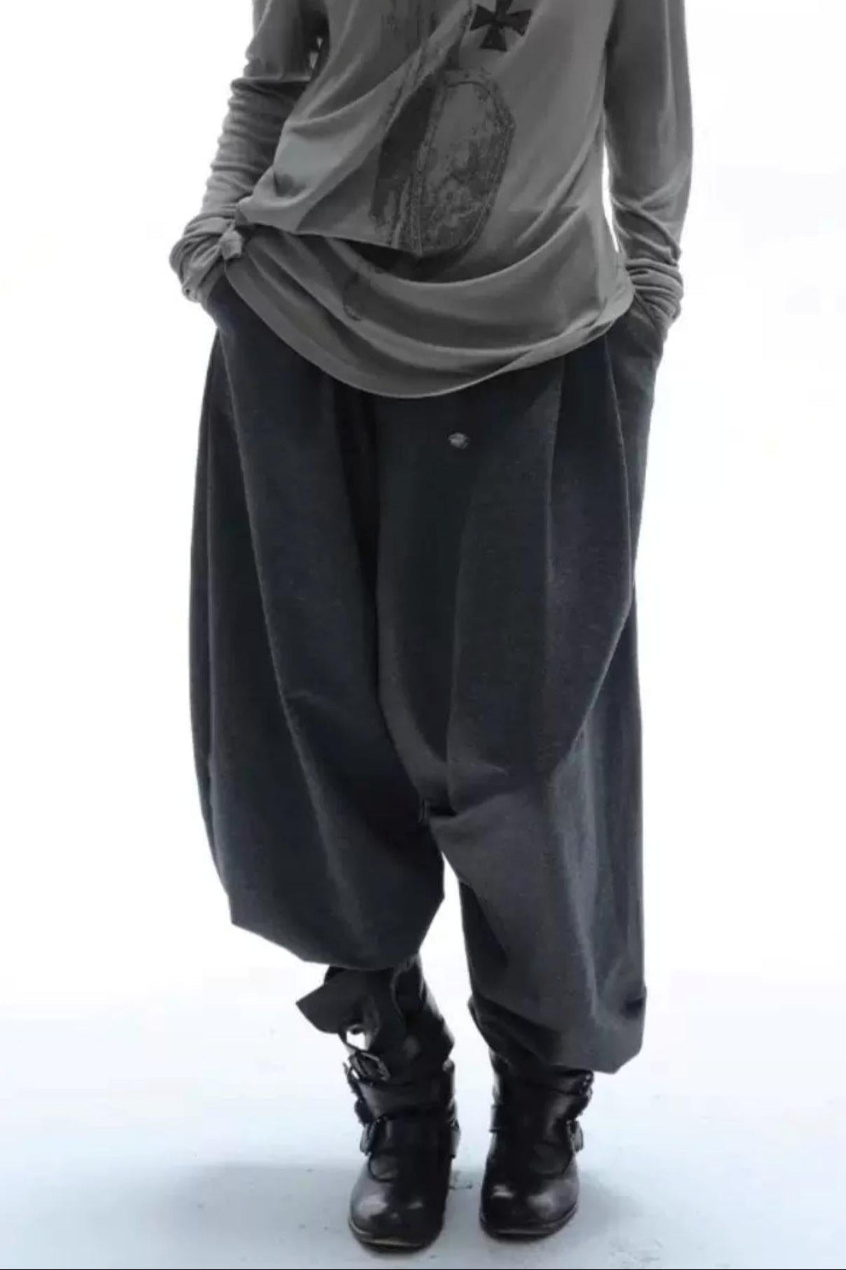 Retro Knit Harem Pants