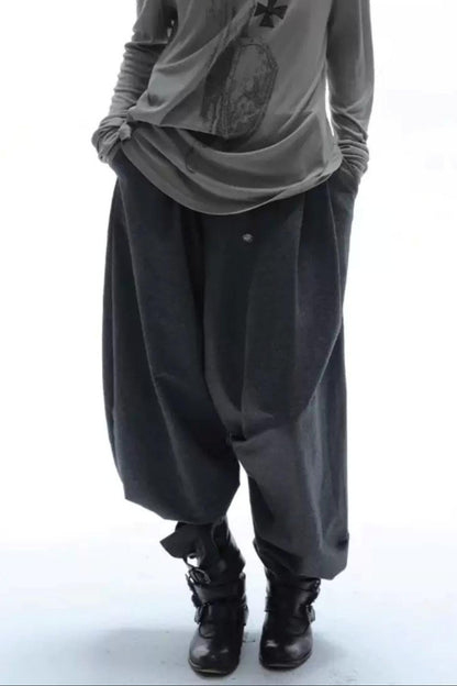 Retro Knit Harem Pants