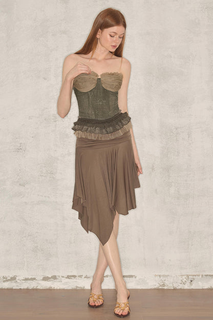 Chic Asymmetrical Midi Skirt