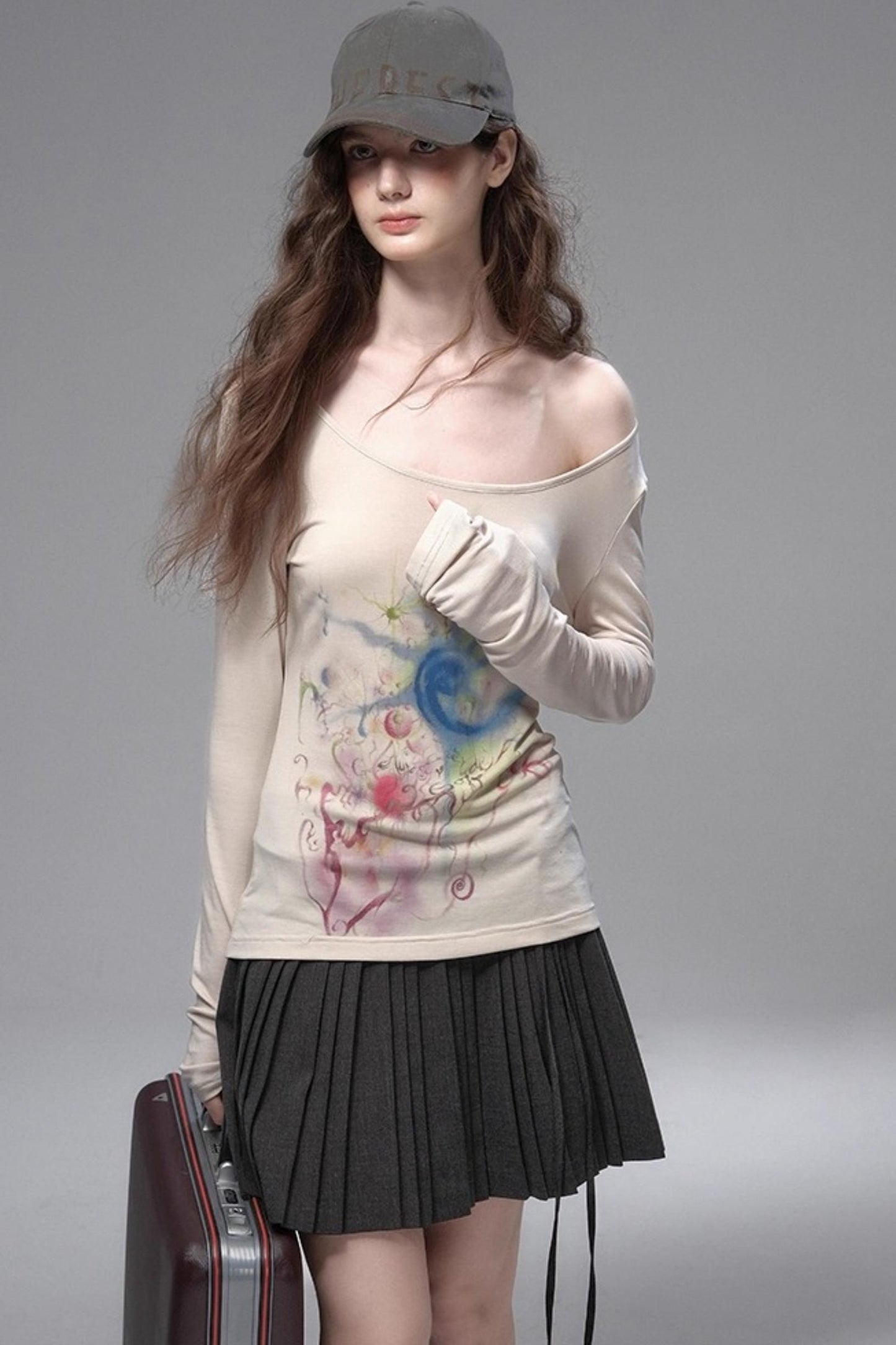 Sand Rose Large Neckline Sunscreen T-Shirt