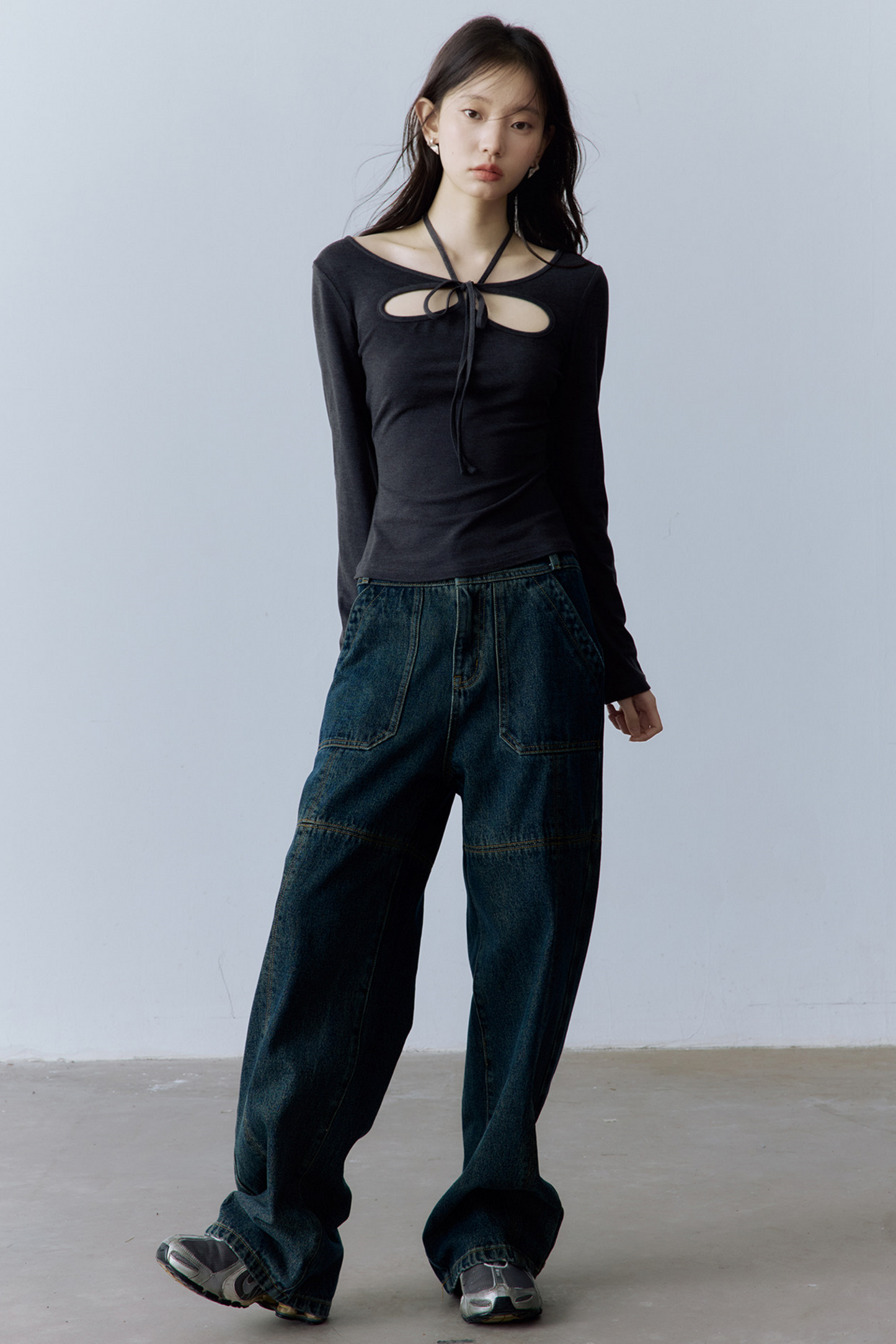 Dekonstruiertes Balletcore Strickoberteil