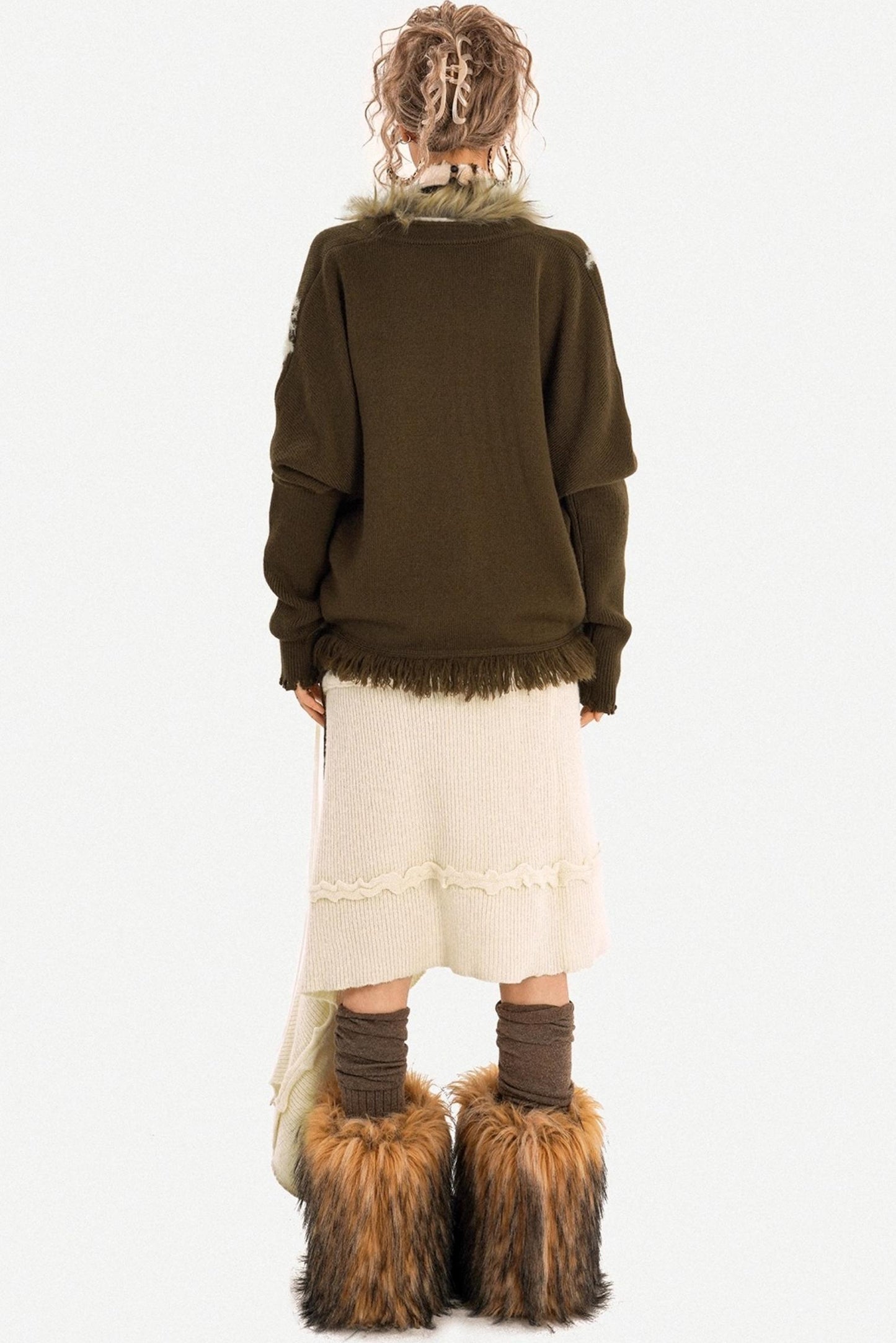 Retro Barn-Style Knit Cardigan