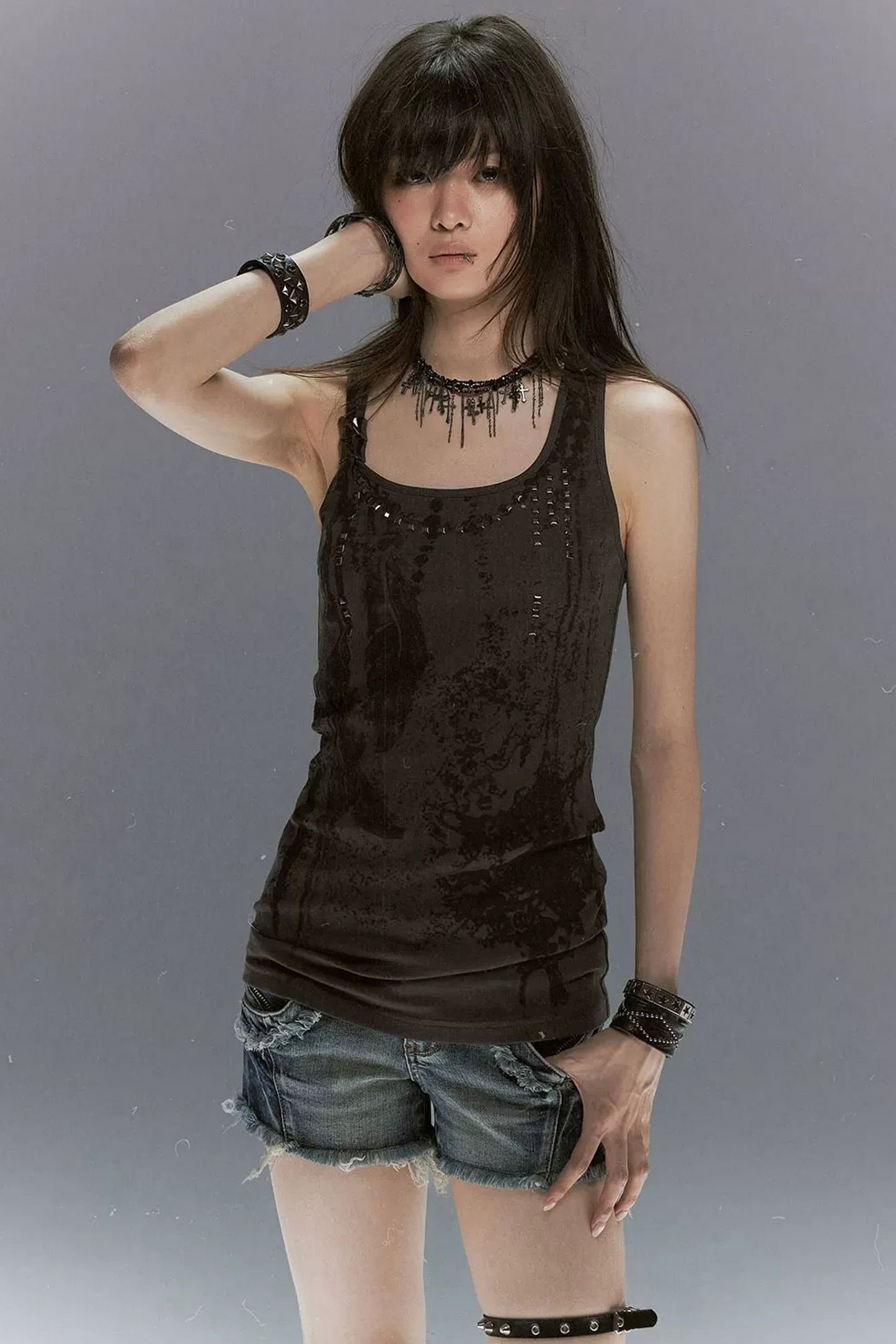 Tribal Feather Print Tencel Camisole
