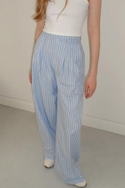 Vintage Blue Wide-Leg Pants