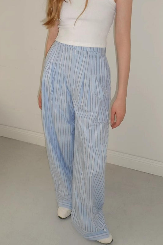 Vintage Blue Wide-Leg Pants