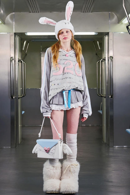 Embroidered Raglan Sleeve Top