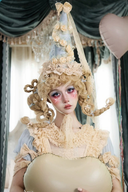Chapeau crème vintage rococo