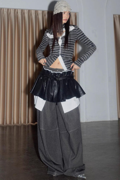 Nomadic PU Leather Puffy Skirt