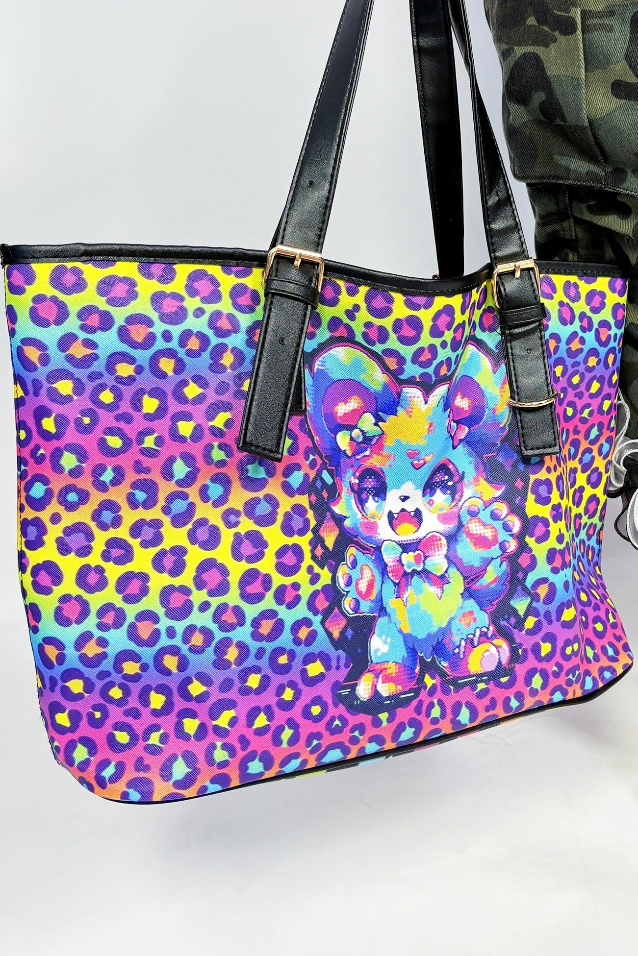 Rainbow Frise Leather Bag