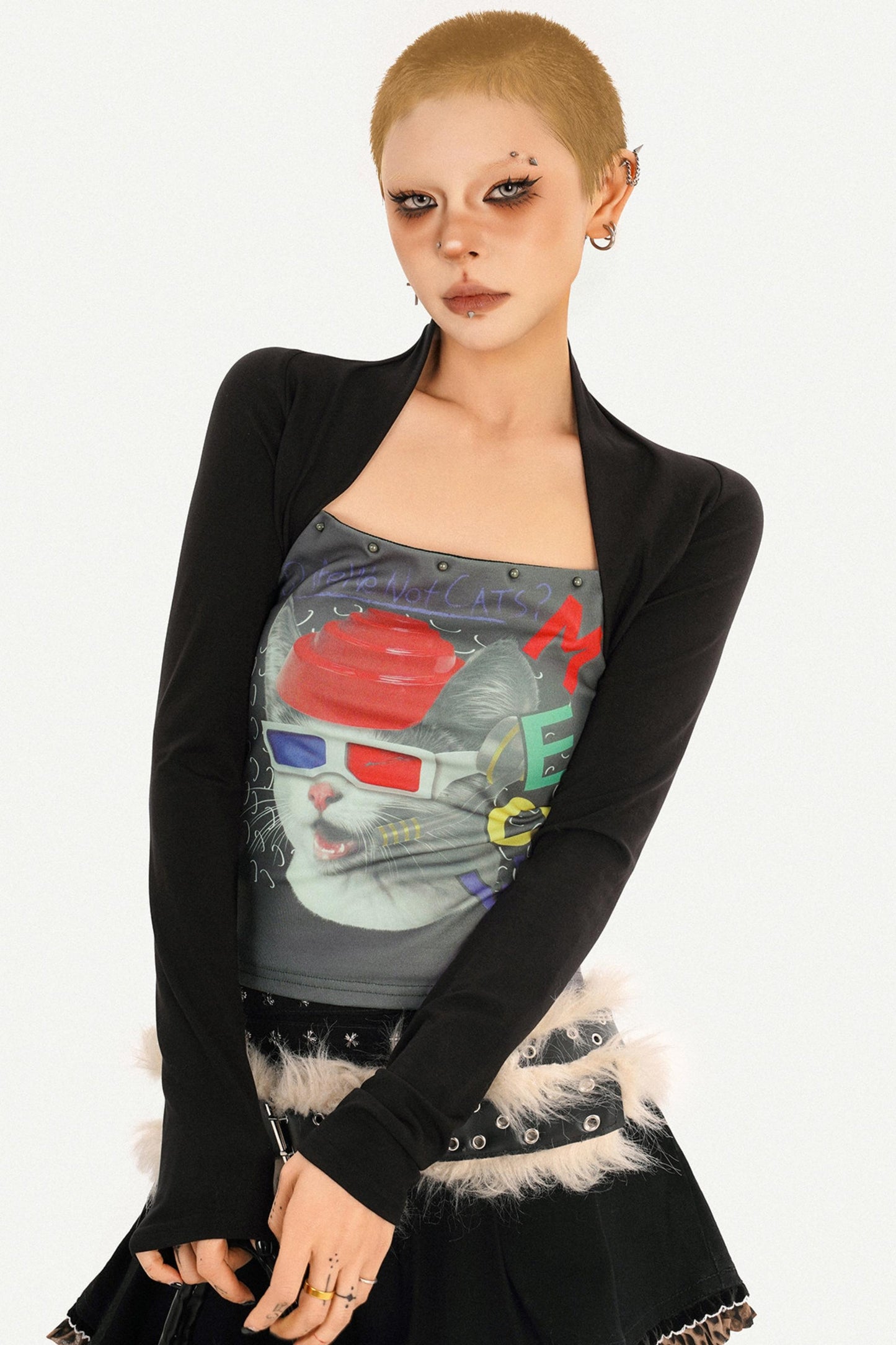 Bedrucktes zweiteiliges Bandeau-Top