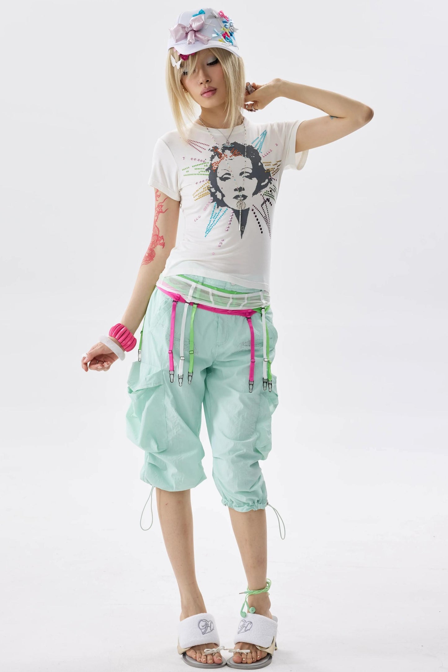 Rhinestone Patchwork T-Shirt