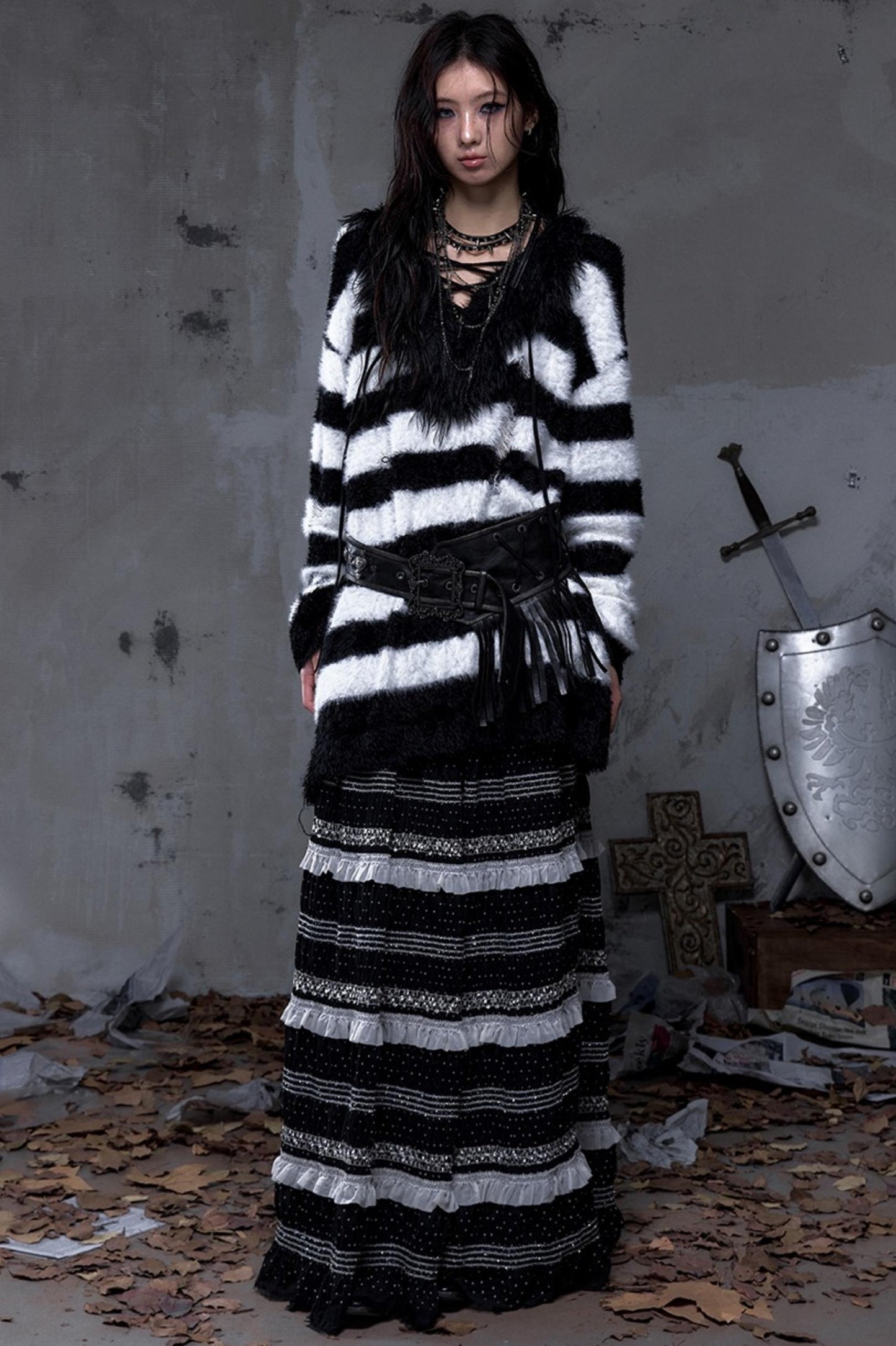 Vintage Street Punk Long Sweater