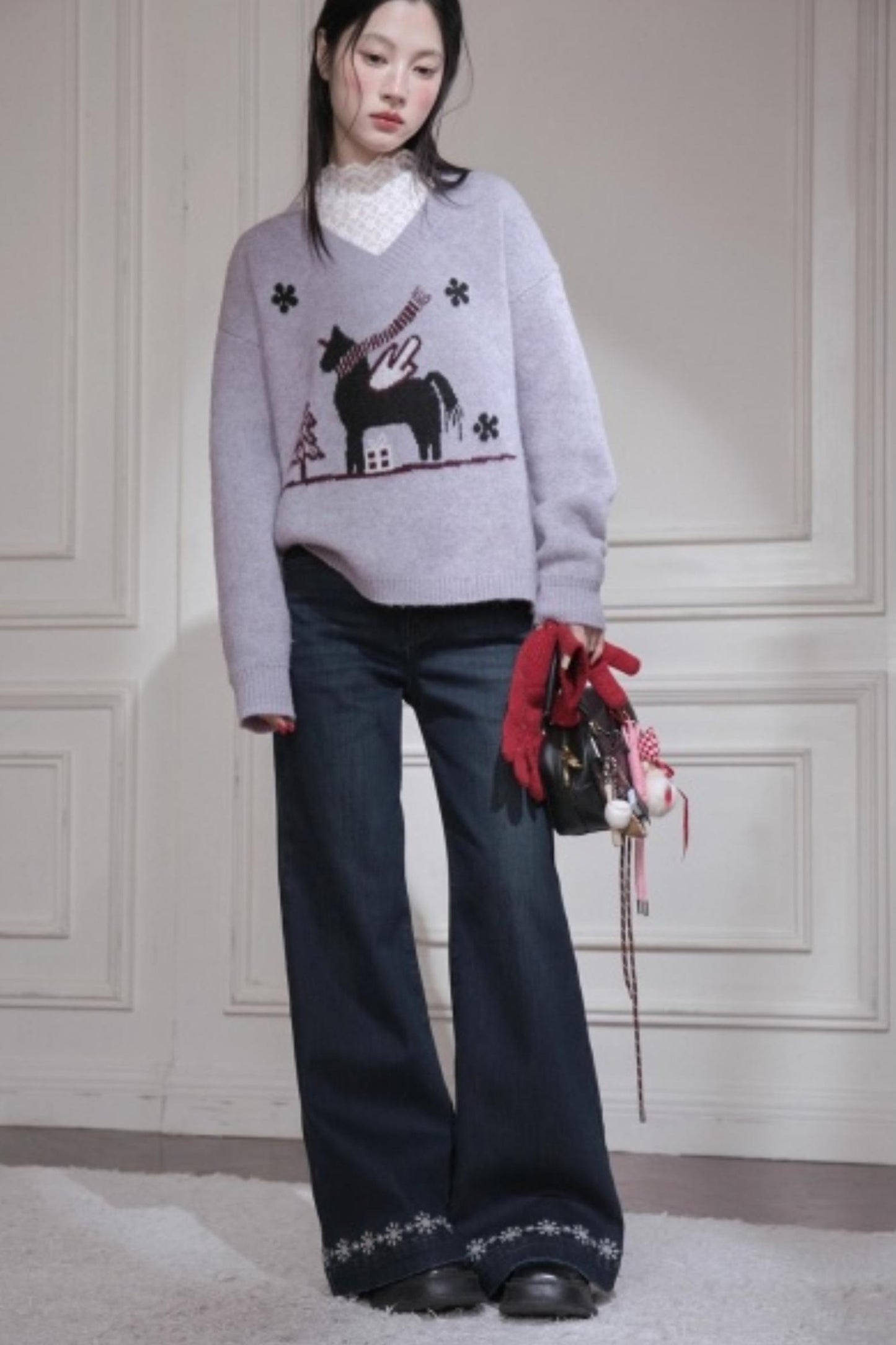 Soft Mist Purple Wool Sweater