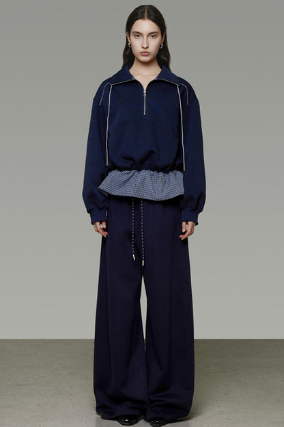 Autumn Drape Slimming Wide-Leg Pants