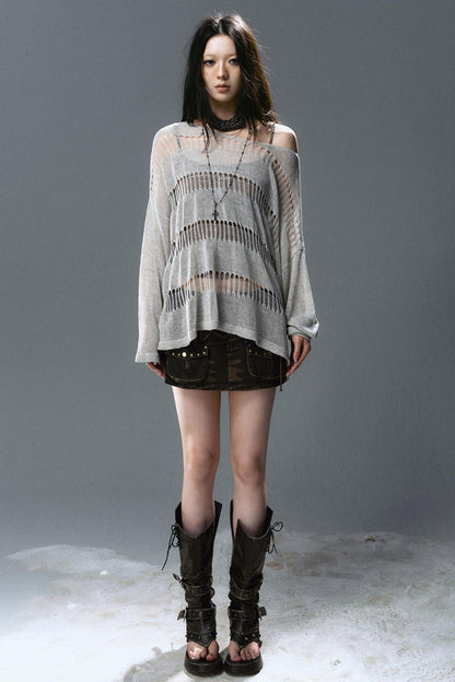 Linen Knit Cover-Up Top