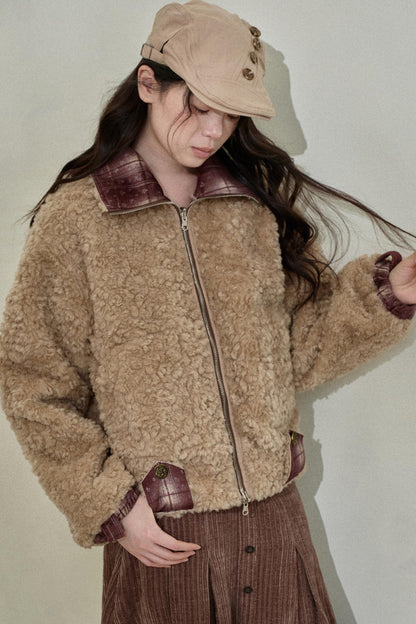 Burgundy Plaid Reversible Jacket