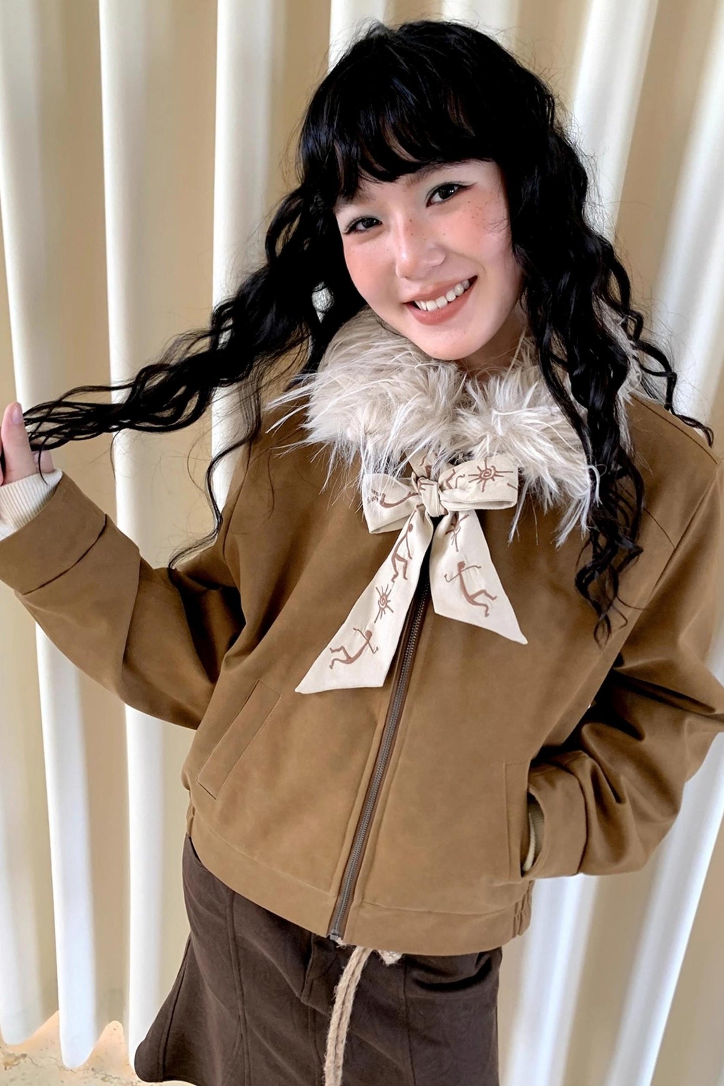 Before Sunrise Fur Collar Jacket