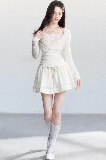 Wind-Blown Collar Top