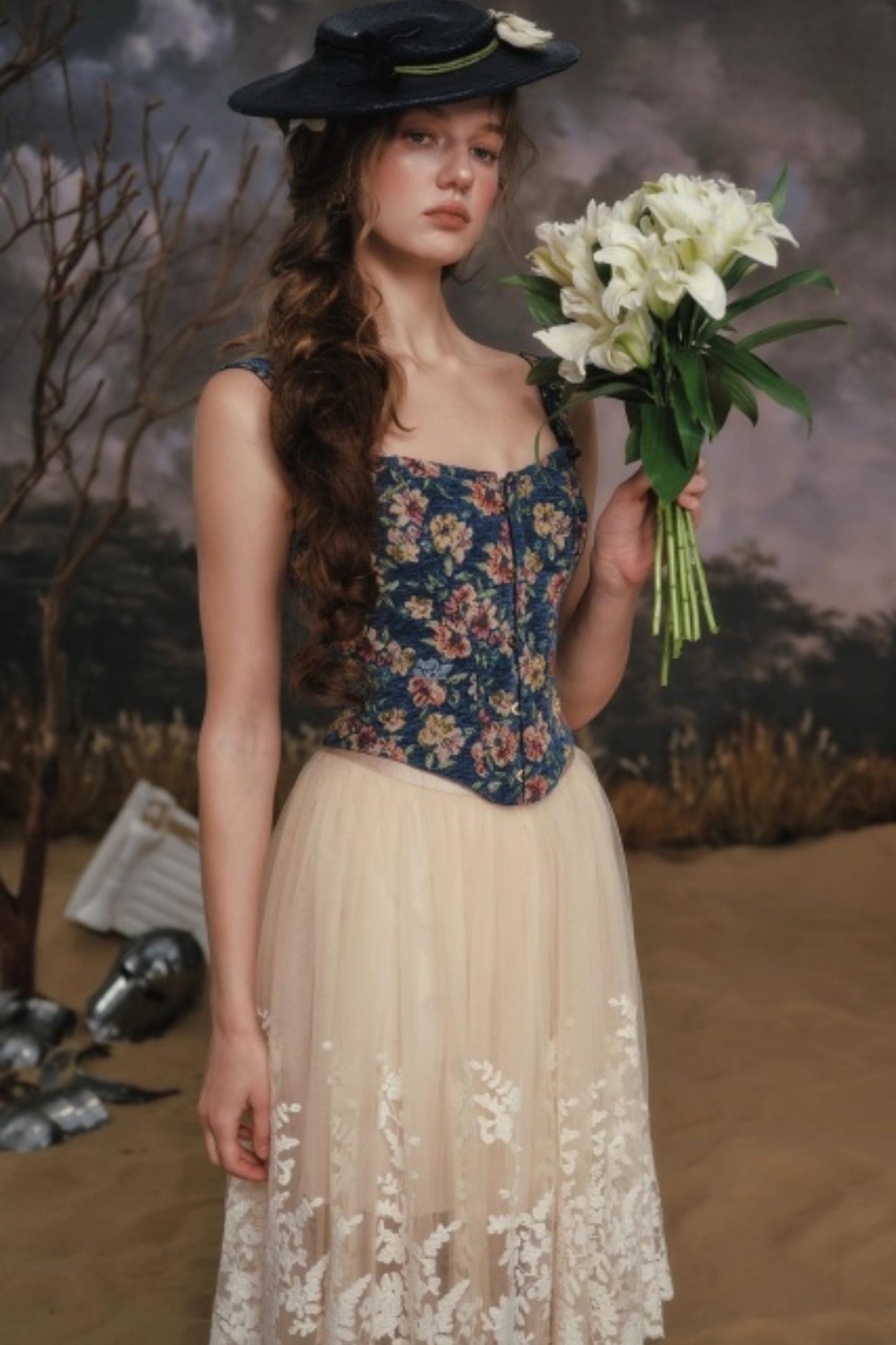 Azure Floral Vest Set-Up