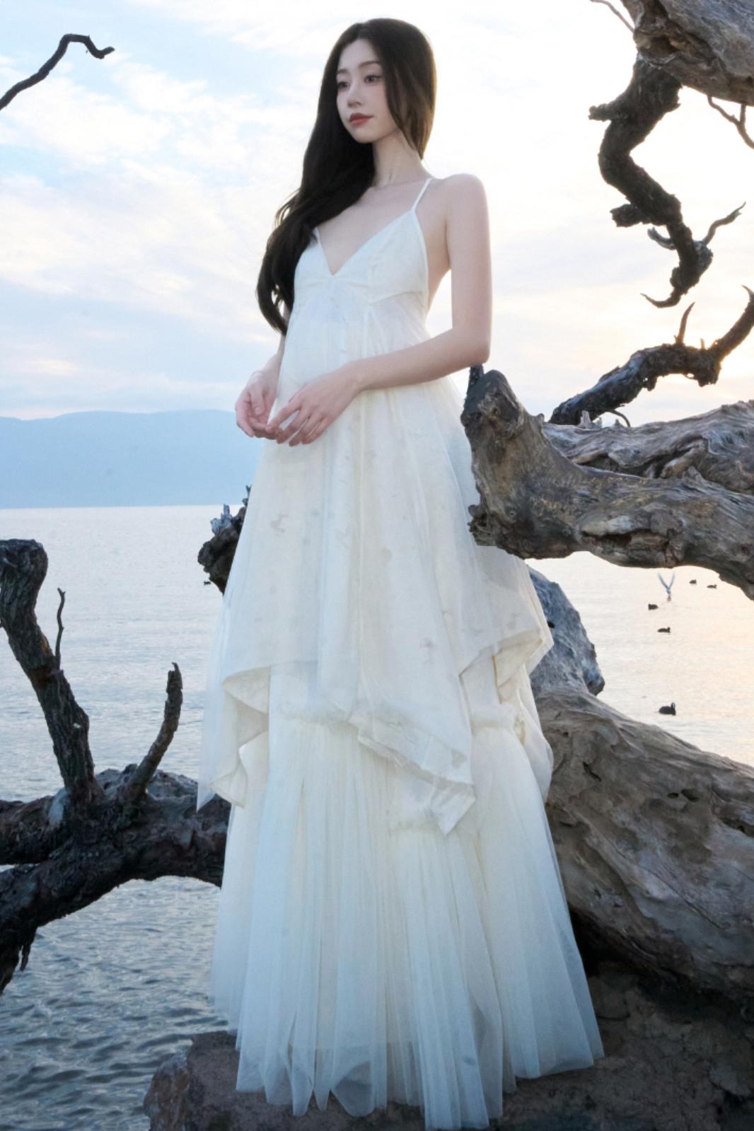 Spring-Summer Mesh Halter Dress