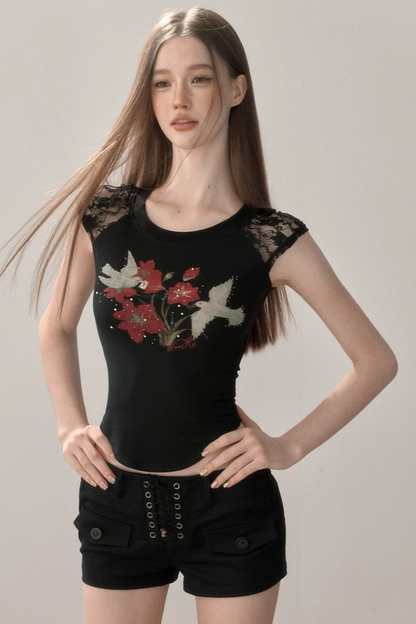 Lace Patchwork Summer Top
