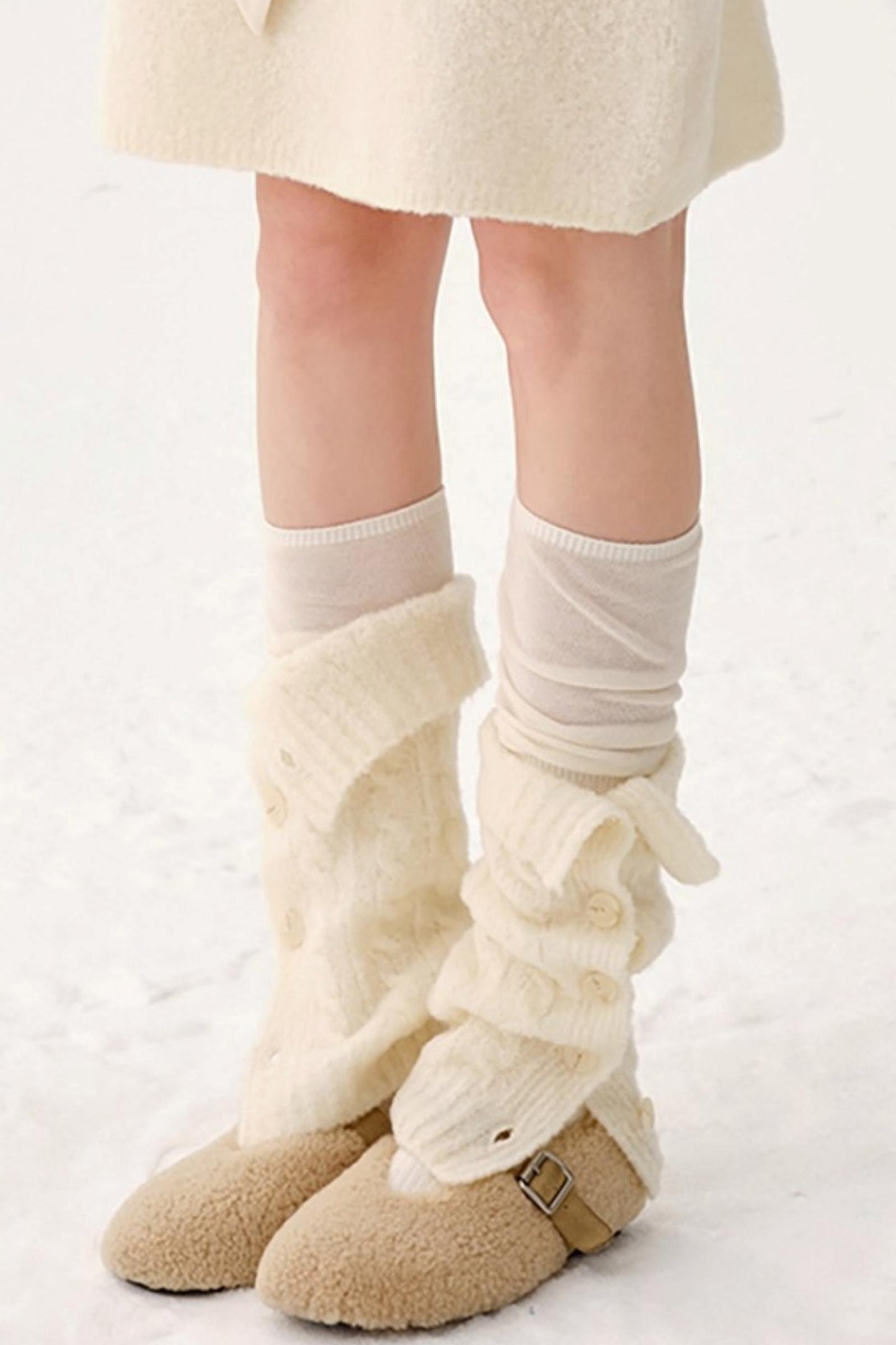 Warm Wool Blend Knit Socks