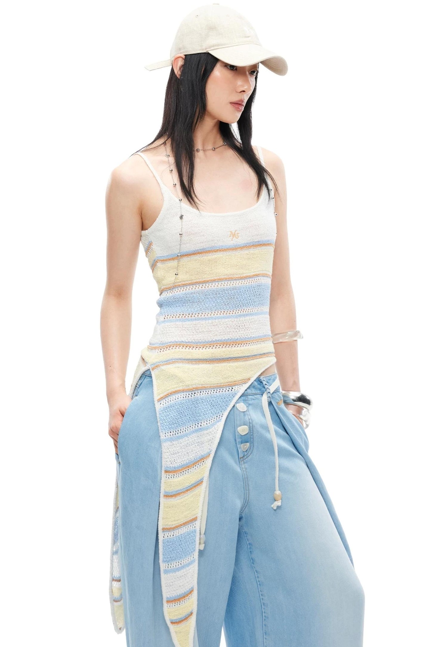 Loop Yarn Striped Camisole