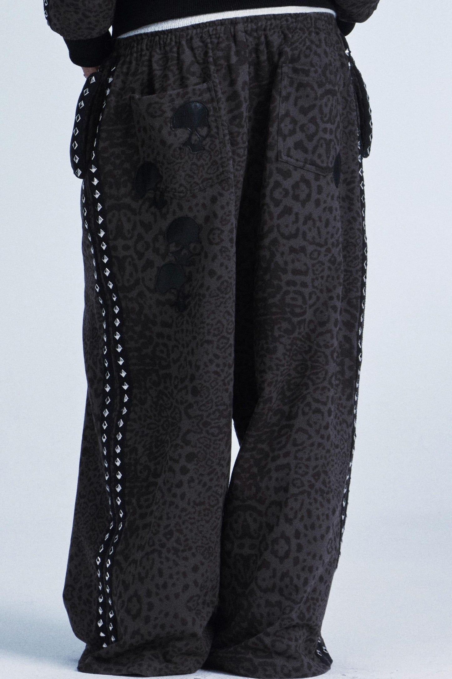 Leopard Print Plush Hooded Jacket Set-Up