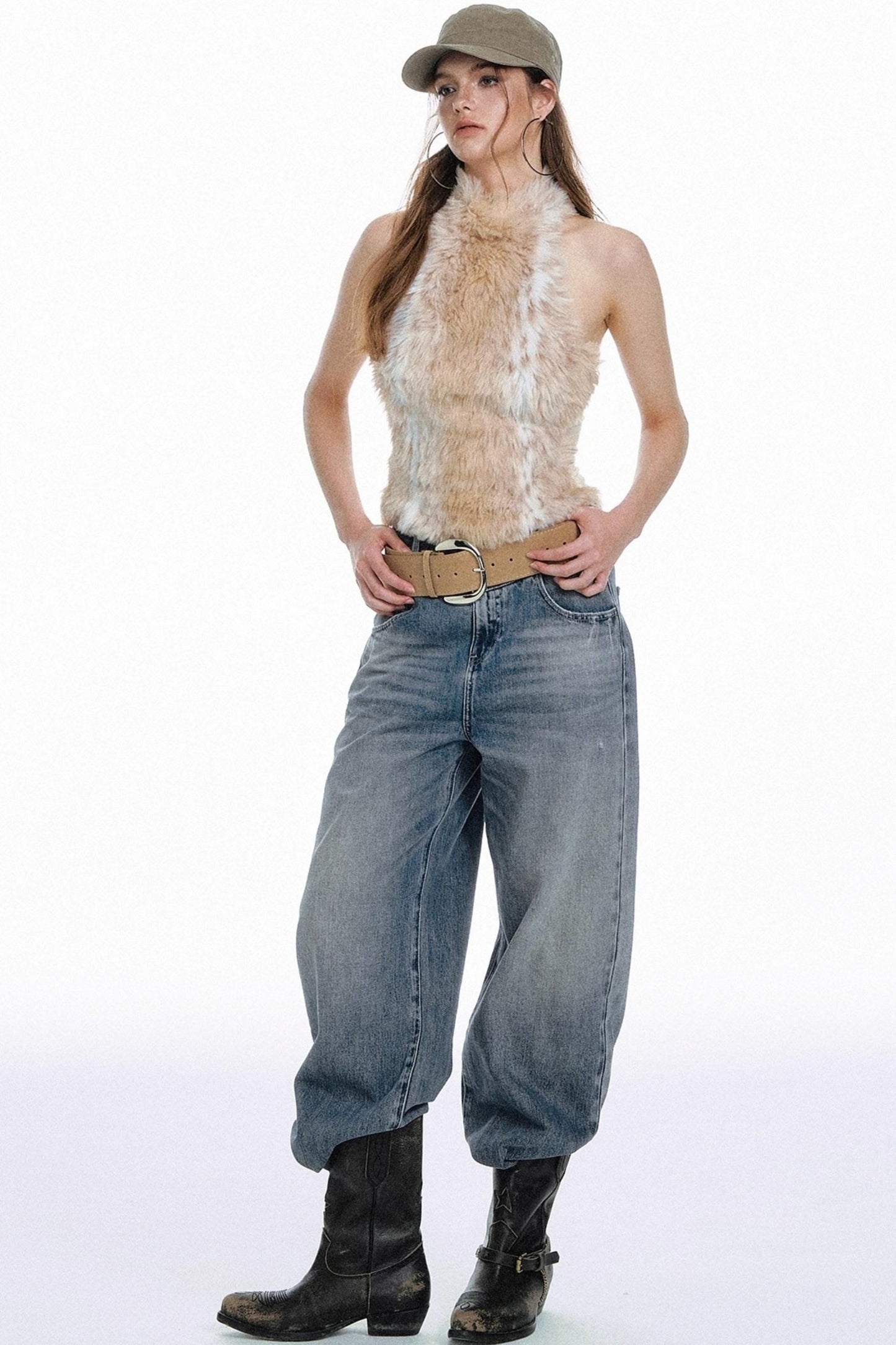 Leopard Print Faux Fur Vest