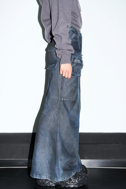 Aged Slim Fishtail Skirt