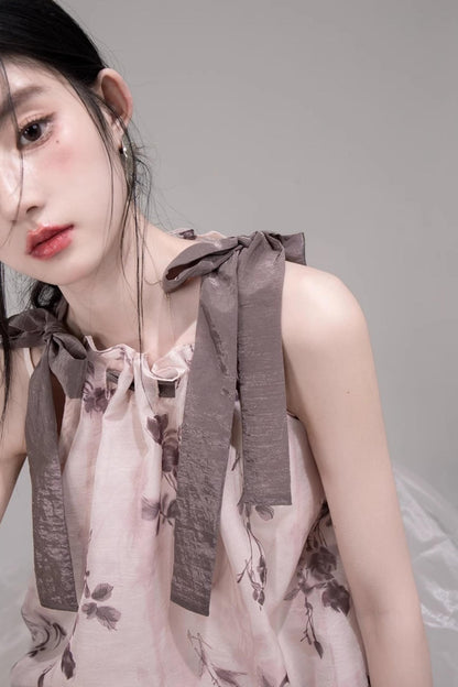 Rose Tea Set with Pleated Skirt set