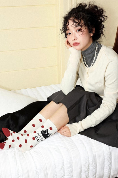Contrasting Polka Dot Socks