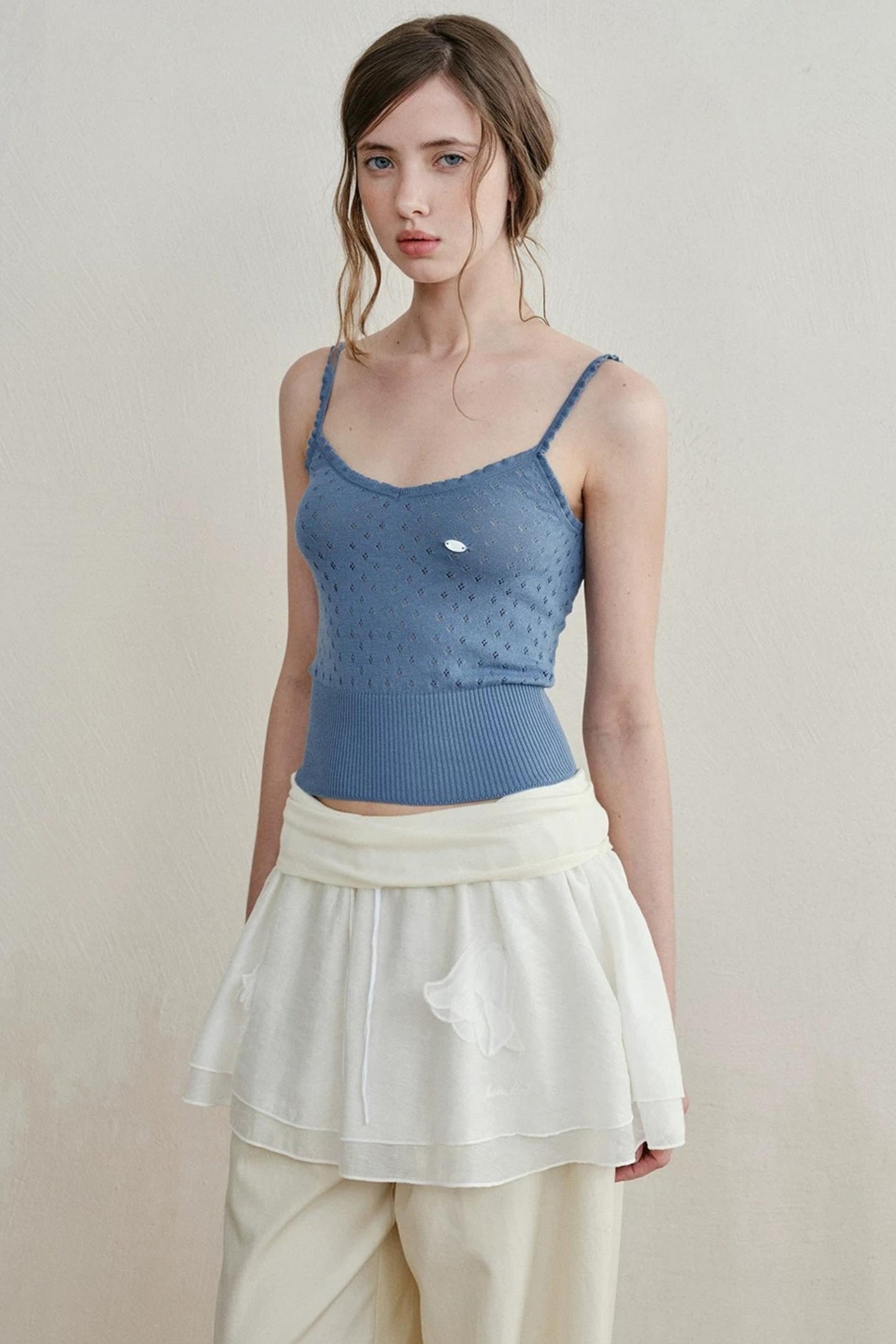 Retro Lace Knitted Vest
