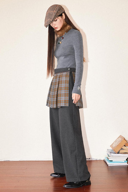 High Waist Straight Pants