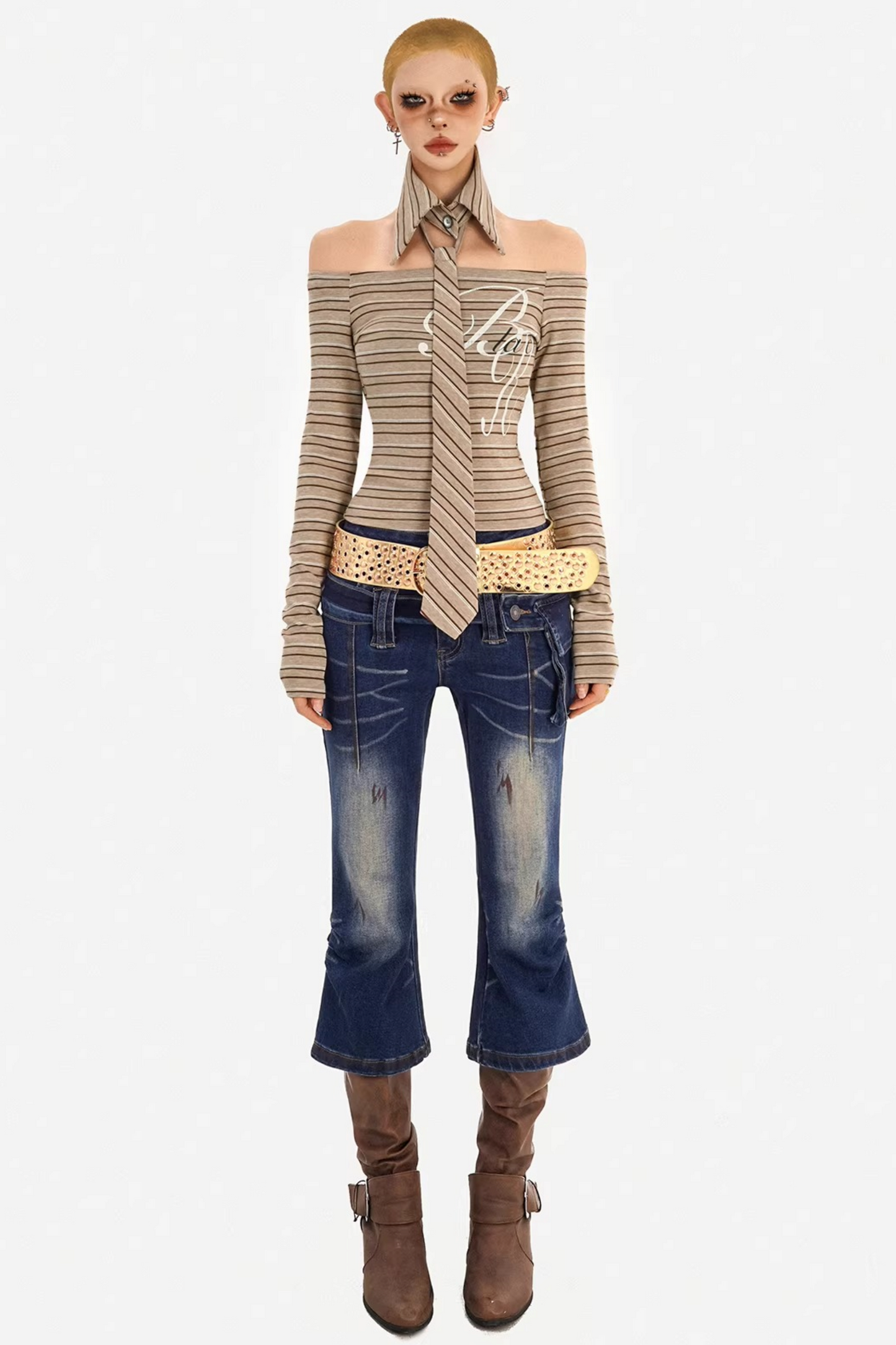 Vintage Washed Flared Pants