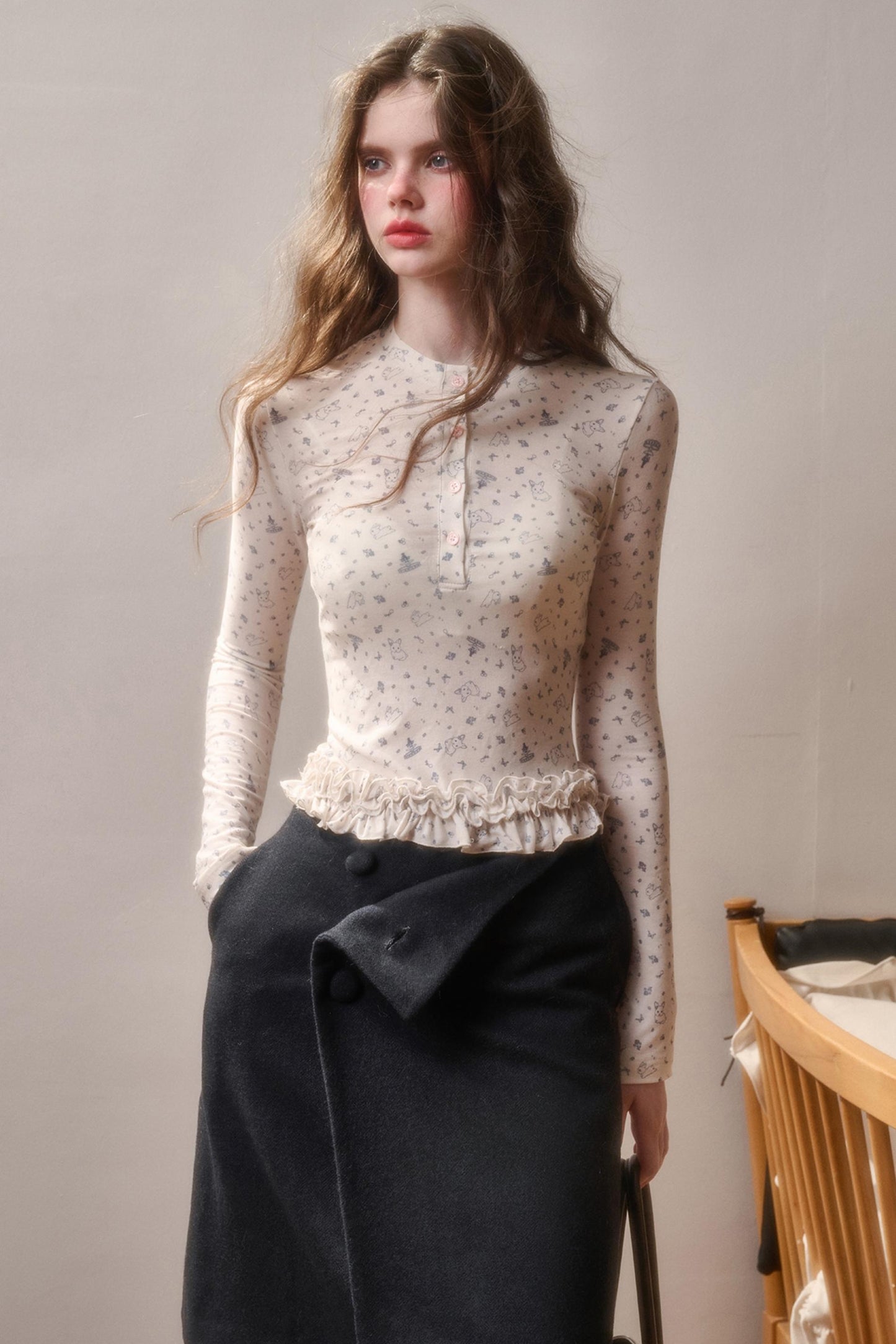 Milky Way Cotton Lace Top